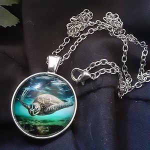 Cabachon Glass Earrings Sea Turtle 🐢🐢🐢🐢🐢